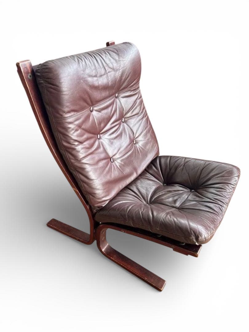 719 フジファニチア AGIO アージオ モダン 本革チェア　富士　ソファ　茶