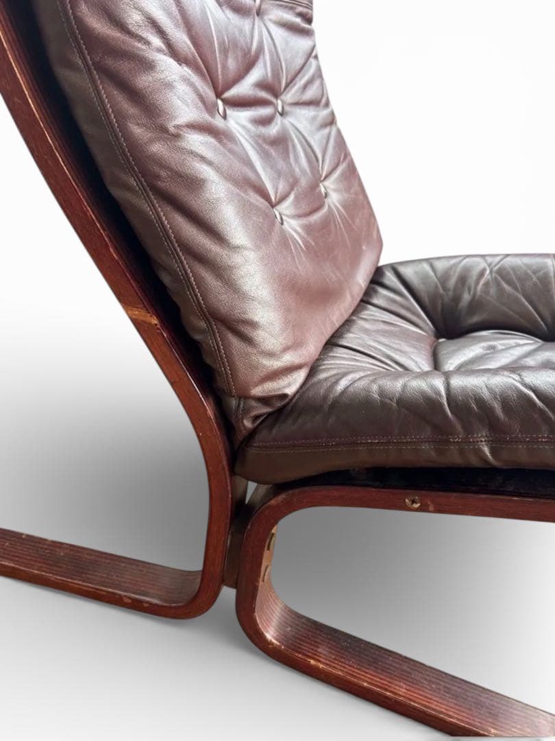 719 フジファニチア AGIO アージオ モダン 本革チェア　富士　ソファ　茶