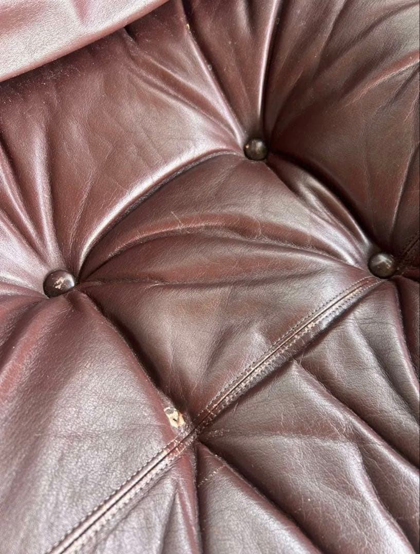 719 フジファニチア AGIO アージオ モダン 本革チェア　富士　ソファ　茶