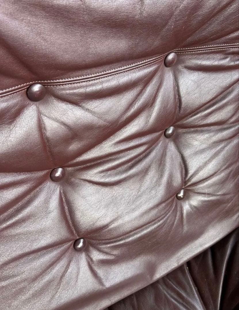 719 フジファニチア AGIO アージオ モダン 本革チェア　富士　ソファ　茶