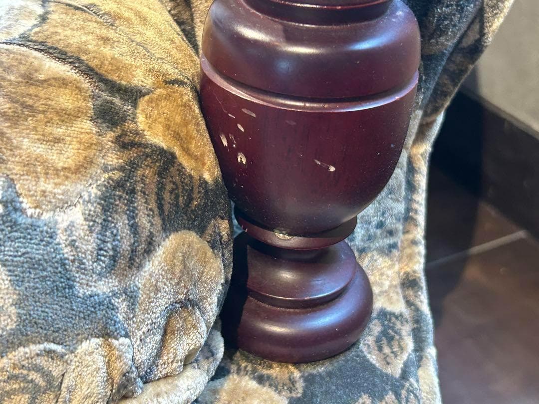 右側　金華山織　ベロア生地　ヴィンテージ　ソファ　アンティーク　レトロ　IZ