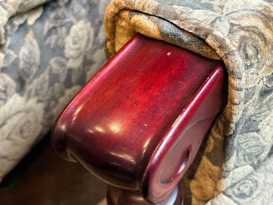 右側　金華山織　ベロア生地　ヴィンテージ　ソファ　アンティーク　レトロ　IZ