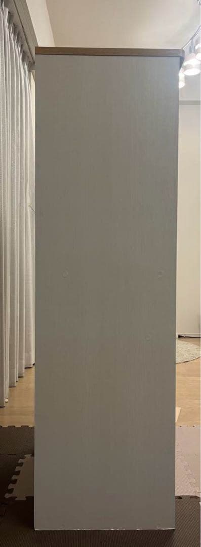 木製ラック ガラス扉付き 収納棚