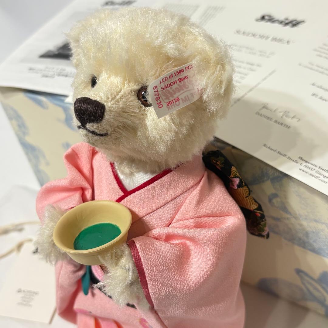 Steiff シュタイフ 遠州流 コラボ 茶道 テディベア 着物姿