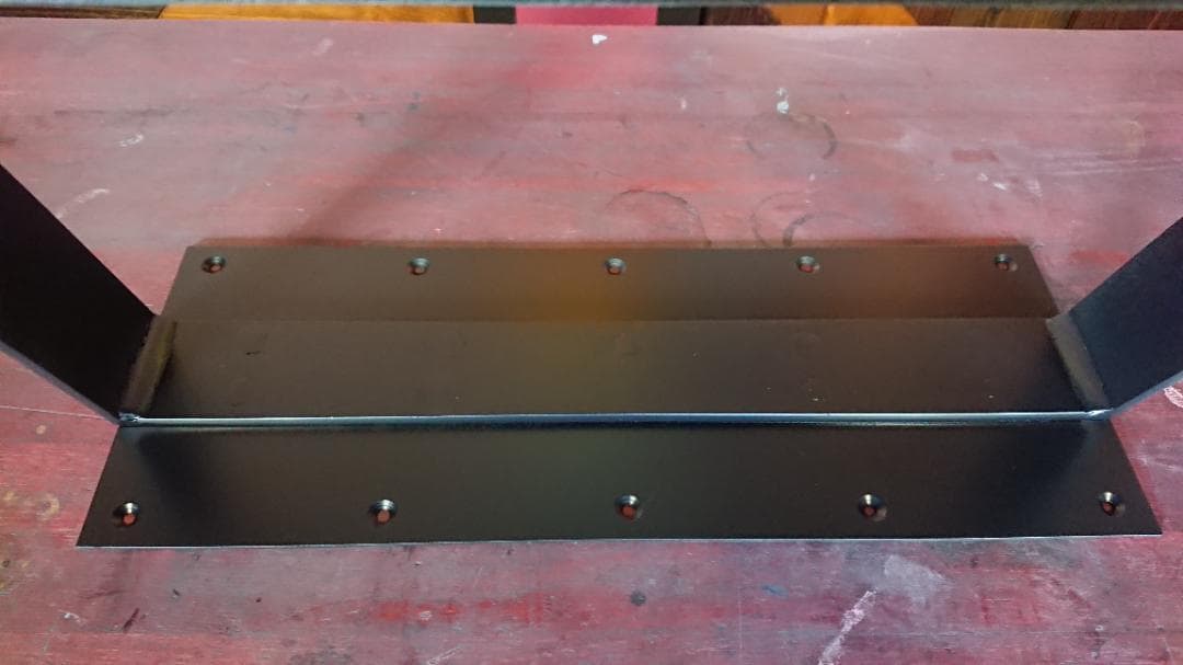 マットブラックでアイアンなスケルトン鉄脚♪ 50×400×650mm 目型 2脚