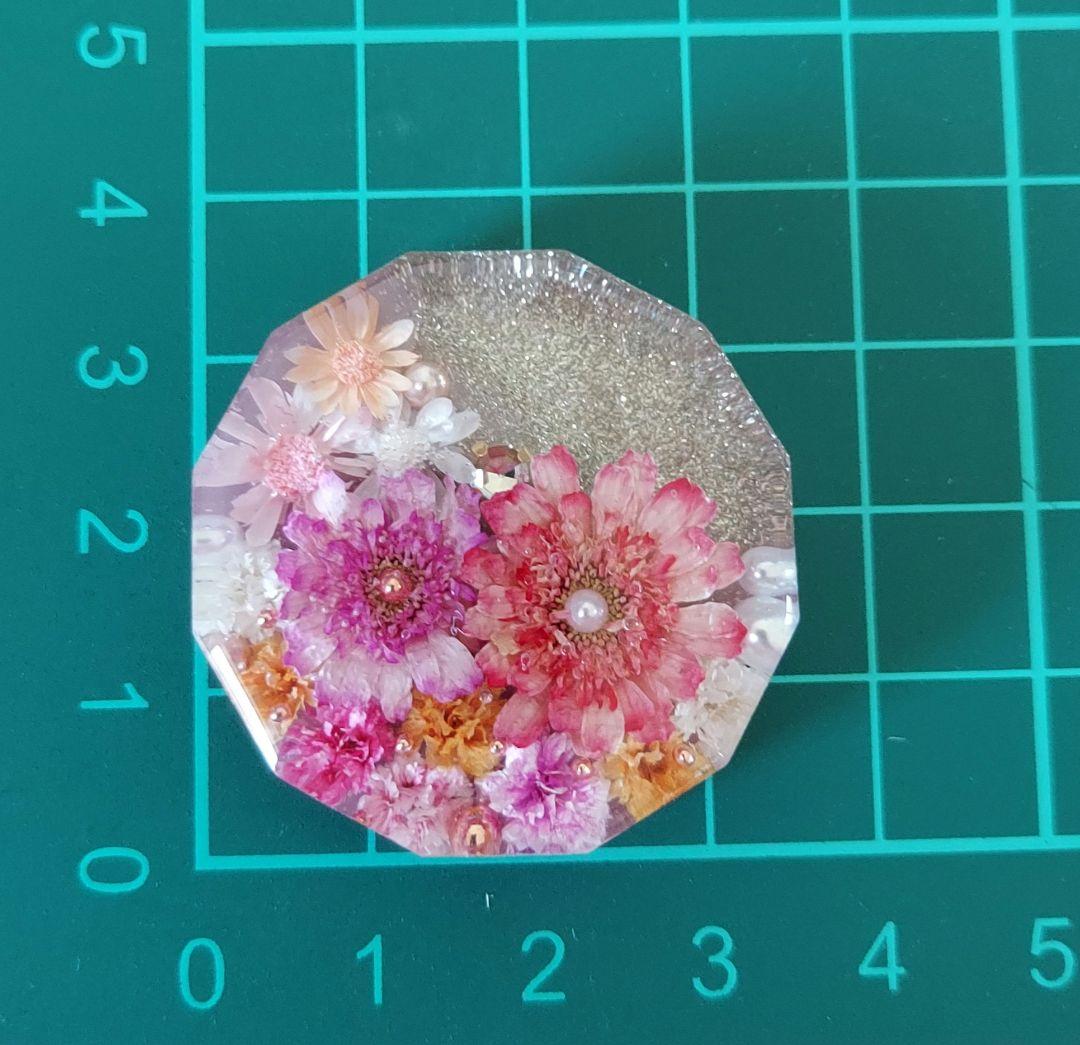 【1275】レジン　マトリカリア　ヘアゴム　ポニーフック　ブロ―チ　ハンドメイド