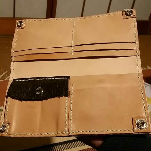 ハンドメイドレザー長財布
