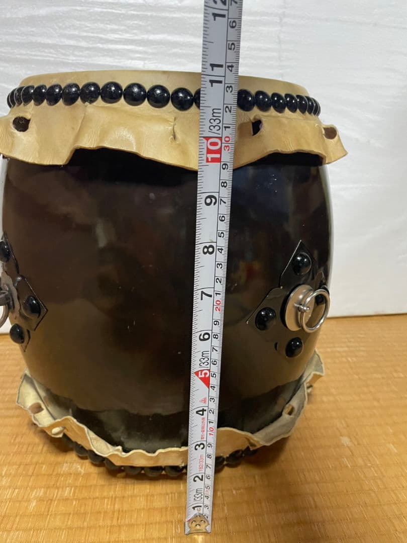 和太鼓　長胴太鼓　 打面直径約26.5cm　胴直径約33.5cm　高さ約34cm