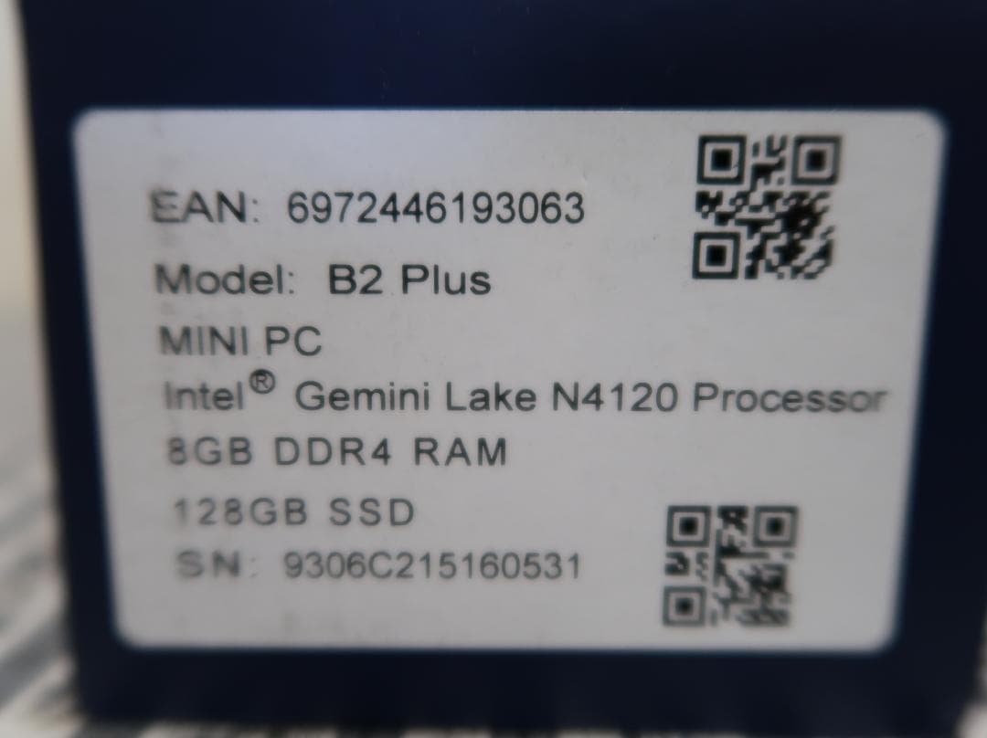 Windowsデスクトップ BMAX B2 Plus(N4120/8GB/SSD128GB/Win11)