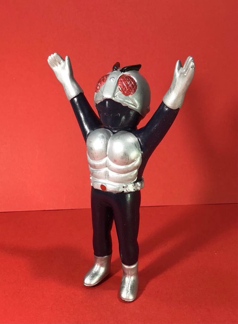 昭和レトロ パチ 仮面ライダー ソフビ 人形 石森章太郎 ミニソフビ 駄玩具 ②
