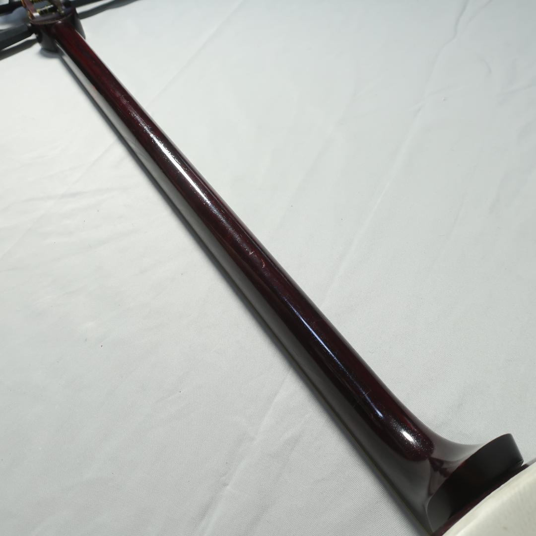 三味線 中棹 東触り 極太黒檀ペグ ハードケース 撥 付属 地唄 和楽器 E02