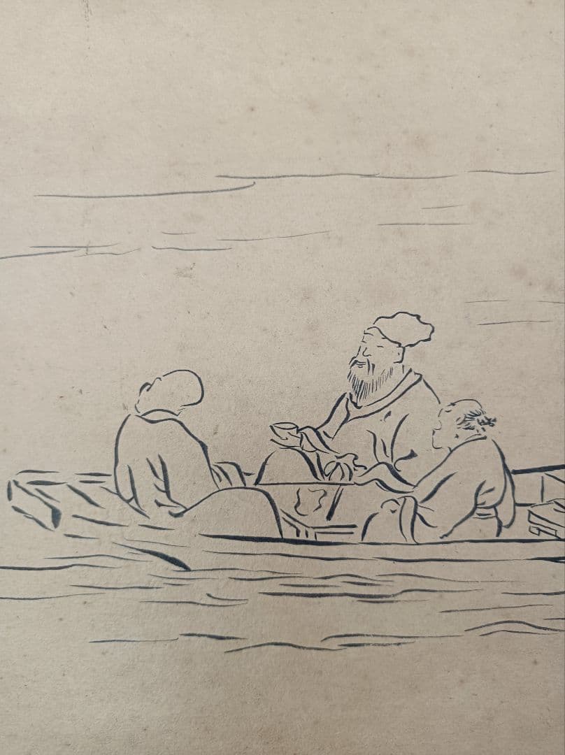 レア 肉筆 軸 おもてなし 絵 山水 水墨 日本 美術 骨董 インテリア