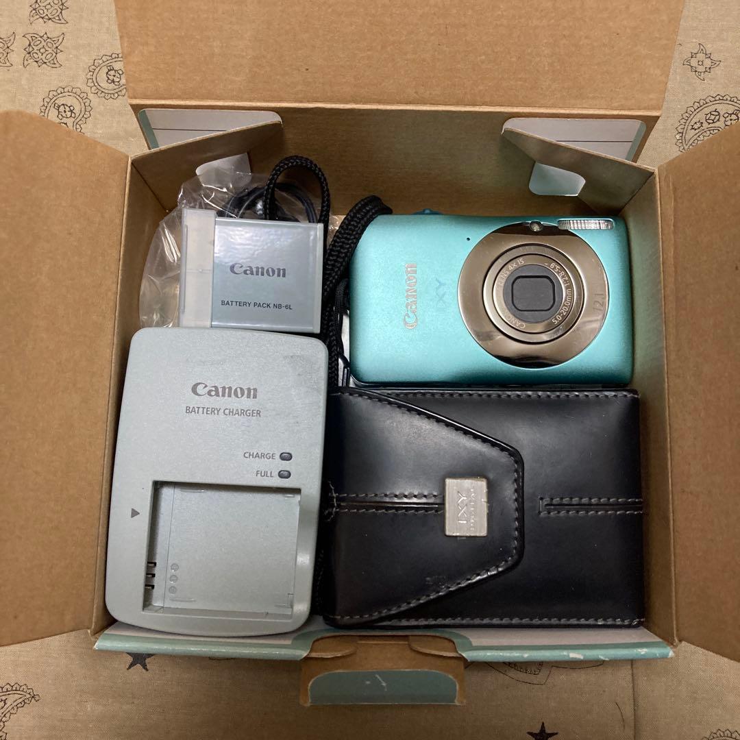 美品 Canon IXY 200F グリーン デジカメ コンデジ