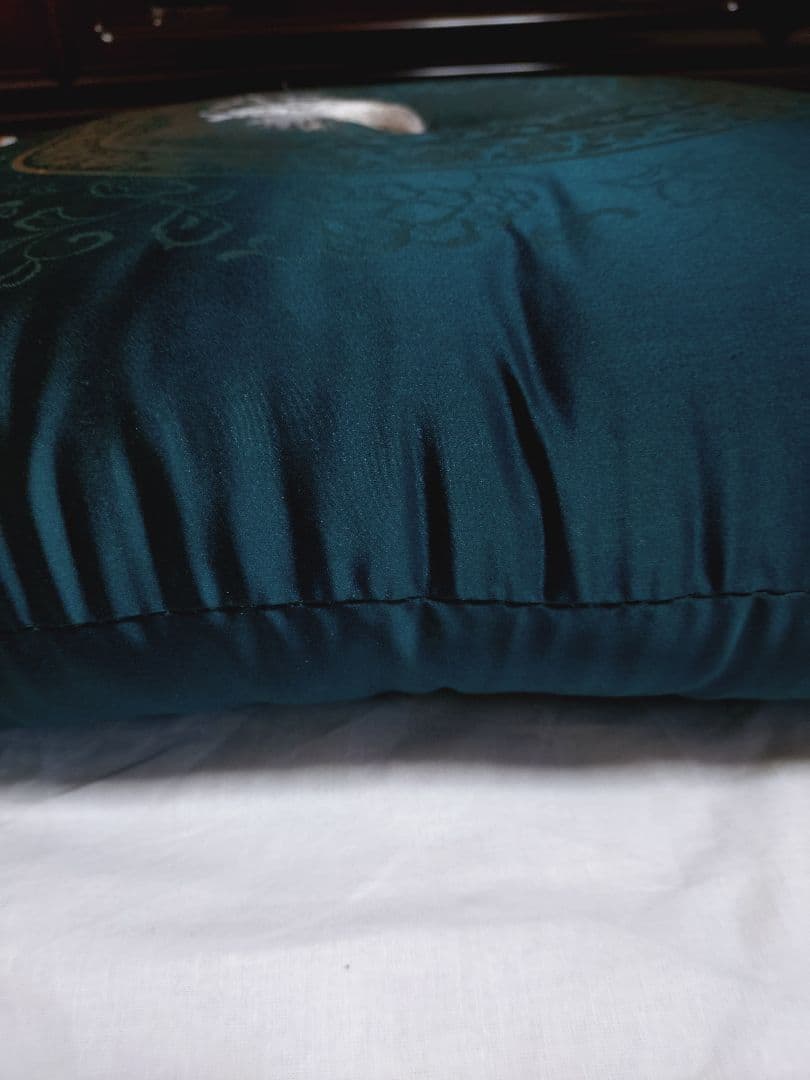 ♡期間限定お値下げ♡【新品　未使用】高級婚礼座布団　刺繍　深緑、赤　2枚組