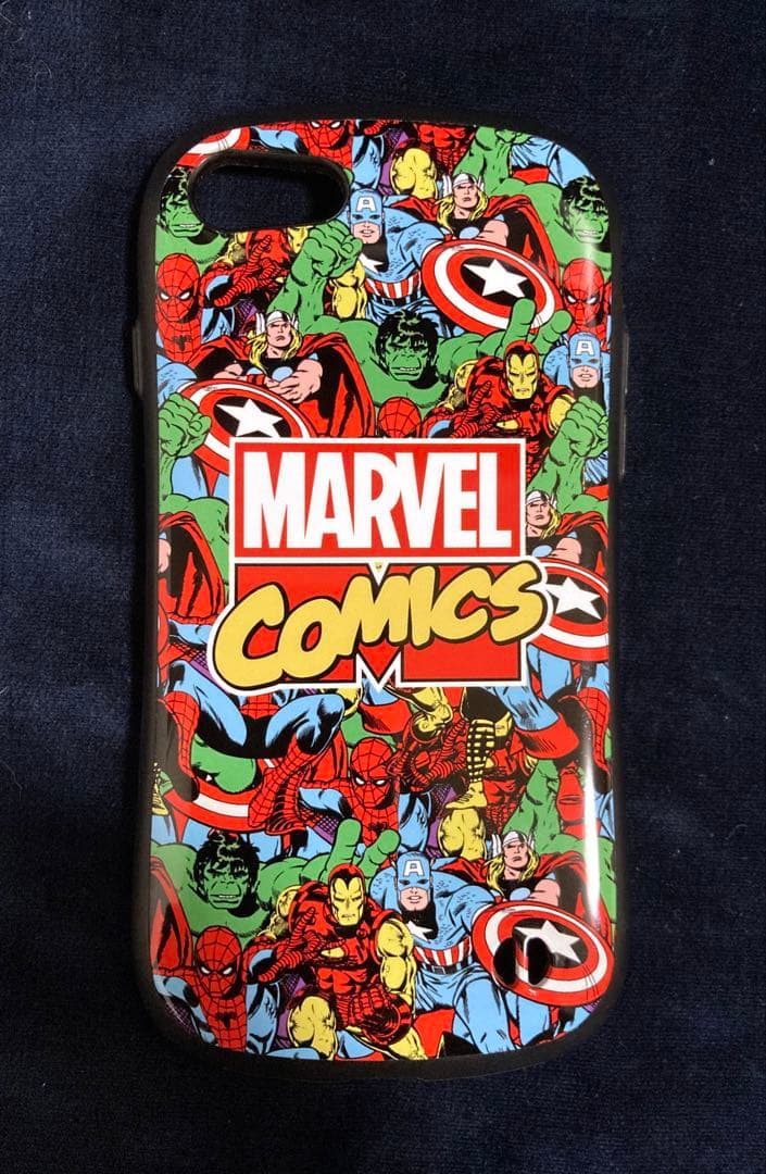 iPhone7 Silver 32GB SIMフリーMARVEL iFace付