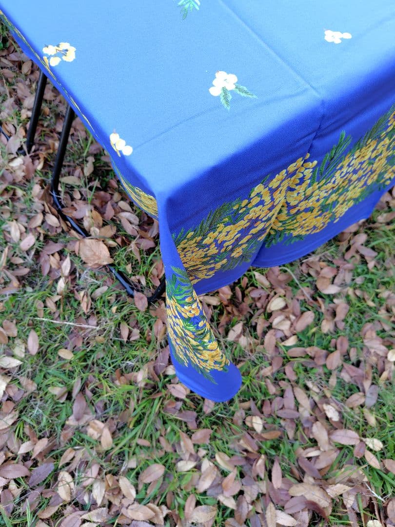 L20 南仏プロバンスプリント テーブルクロス ミモザブルー