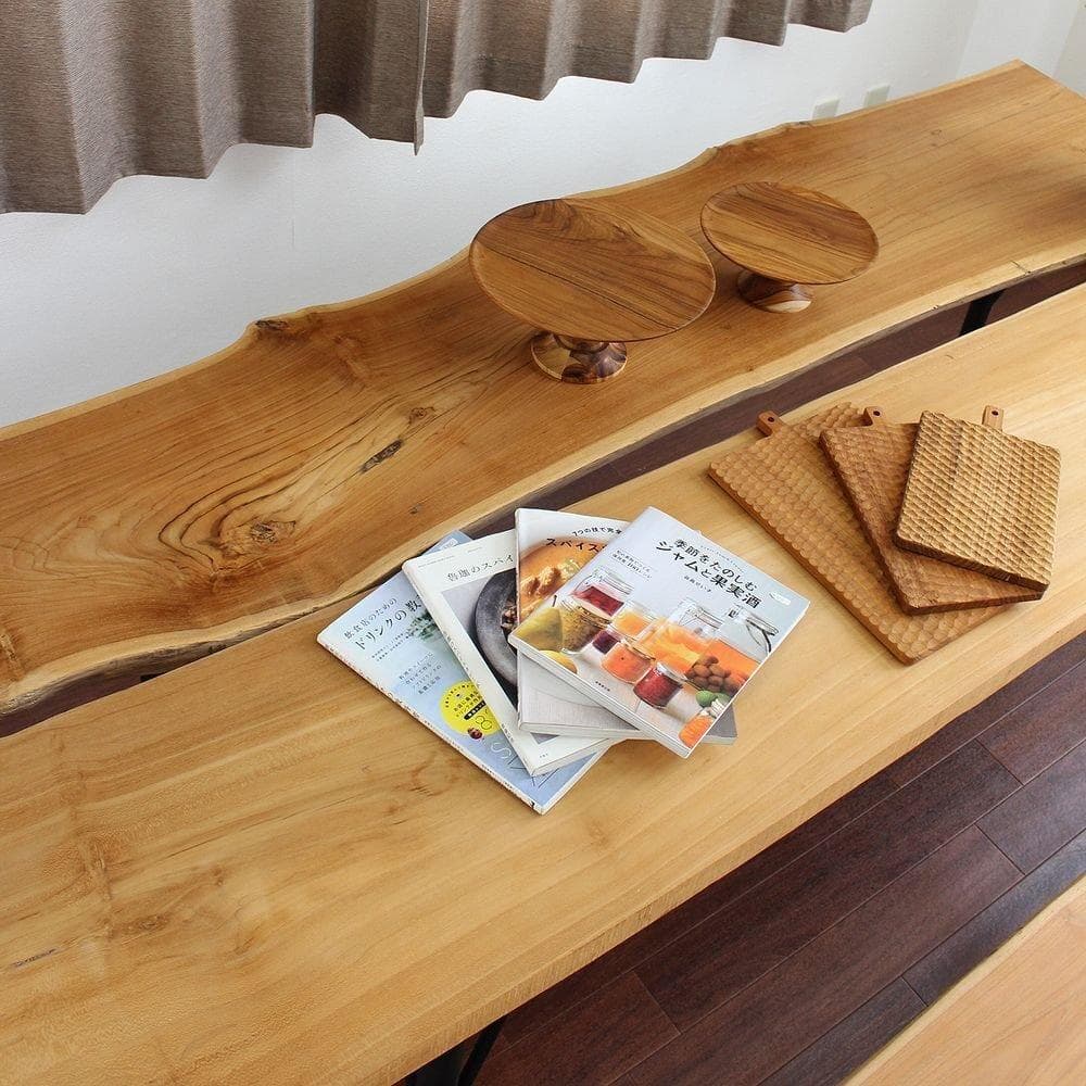 チーク材 無垢 一枚板 ディスプレイテーブル 希少 １点もの 2170x880