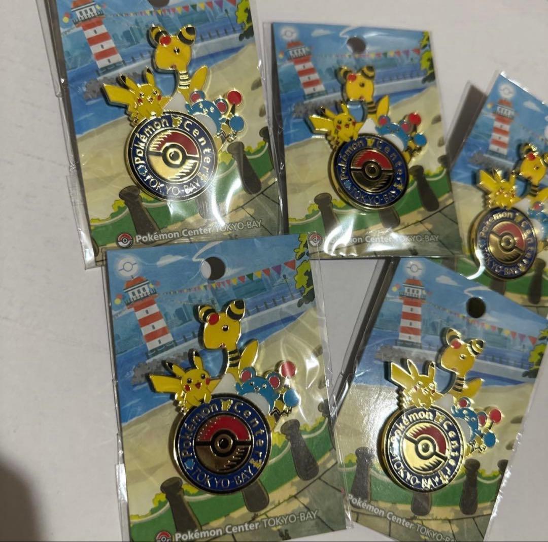 5個セット　店舗限定　ポケモンセンタートウキョーベイ　ロゴピンズ　新品未開封