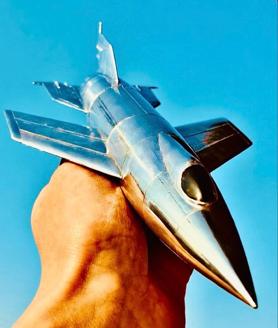 【完成品】V2ロケット・A-4b有人型(1/48)セット~アルミ貼り仕様~