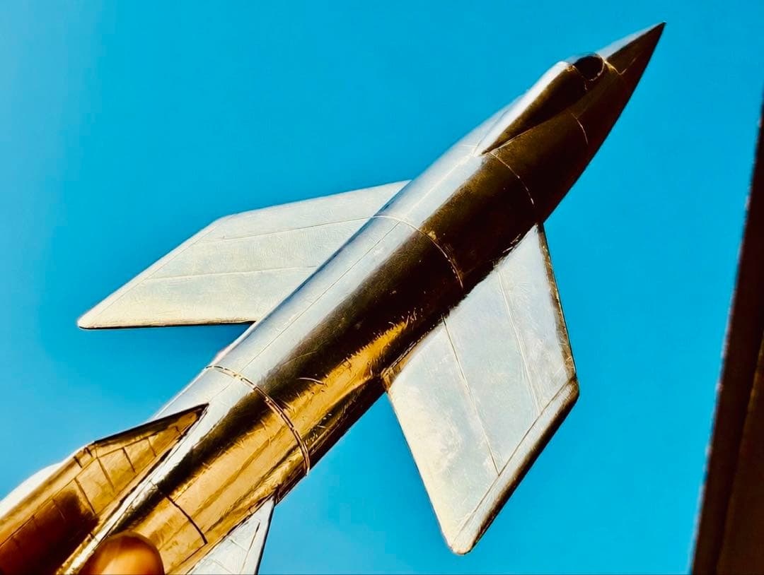 【完成品】V2ロケット・A-4b有人型(1/48)セット~アルミ貼り仕様~