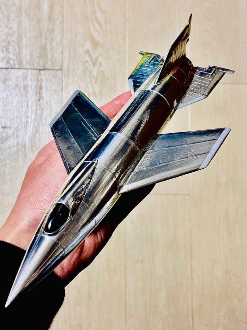 【完成品】V2ロケット・A-4b有人型(1/48)セット~アルミ貼り仕様~