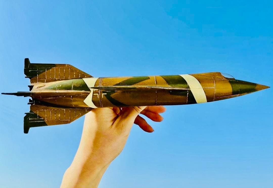 【完成品】V2ロケット・A-4b有人型(1/48)セット~アルミ貼り仕様~