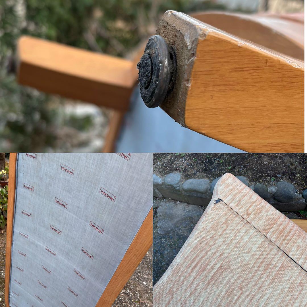 高級 PAKSNWI 北欧レトロ 木製 三人掛け ソファー アンティーク 3P