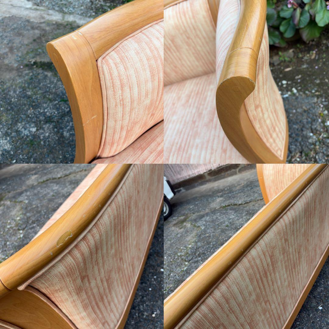 高級 PAKSNWI 北欧レトロ 木製 三人掛け ソファー アンティーク 3P