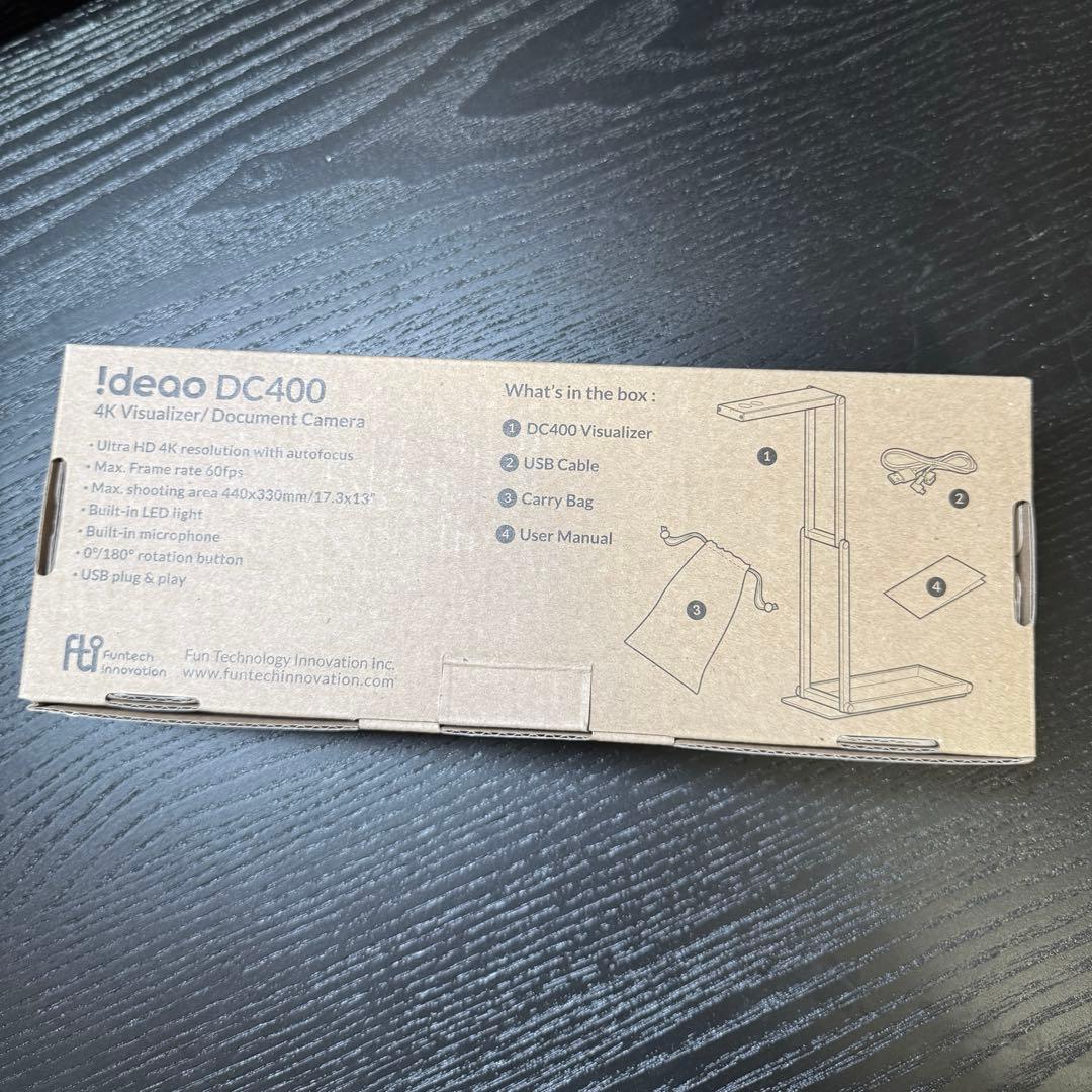 Ideao DC400 USB 4K Webカメラ/書画カメラ/スキャナー