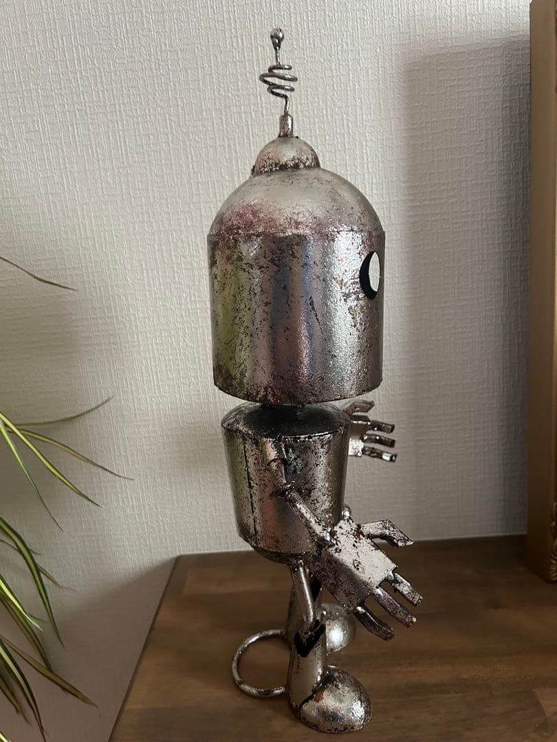 金属製ロボット型オブジェ 約30cm頭が揺れます。❣️ショートタイムセール