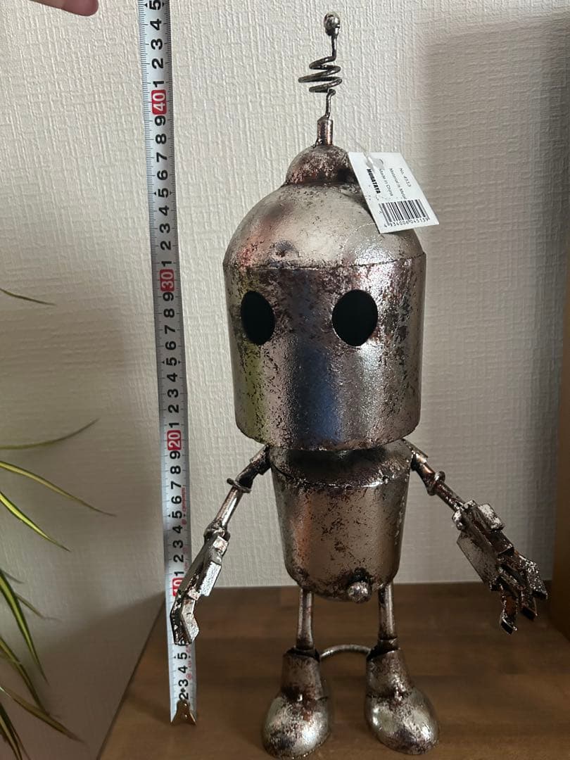 金属製ロボット型オブジェ 約30cm頭が揺れます。❣️ショートタイムセール