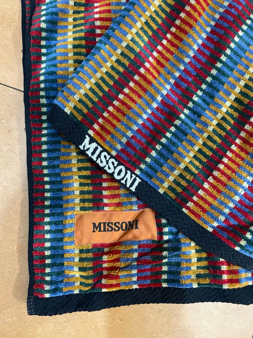 ①MISSONI ハーフケット タオルケット 140cm x 100cm 新品