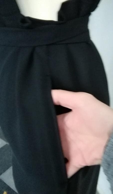 【日本製】S~3L ツイルストレッチ 黒 茶道お稽古用エプロン127100-28