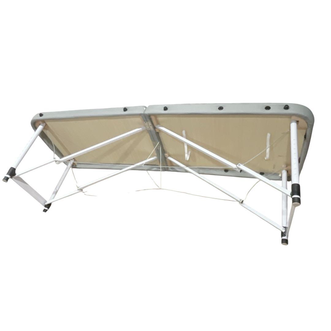 折りたたみ式マッサージベッド 施術ベッド ホワイト グレー 収納バッグ付き