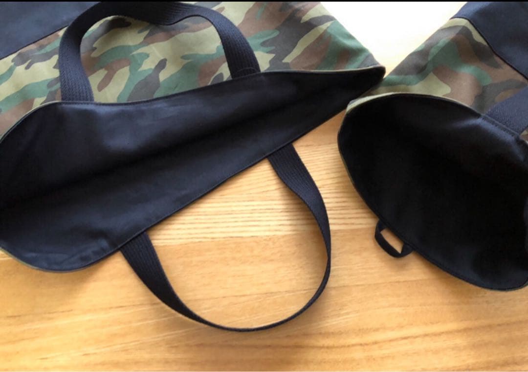 入園入学　迷彩柄　4点セット・防災頭巾カバー