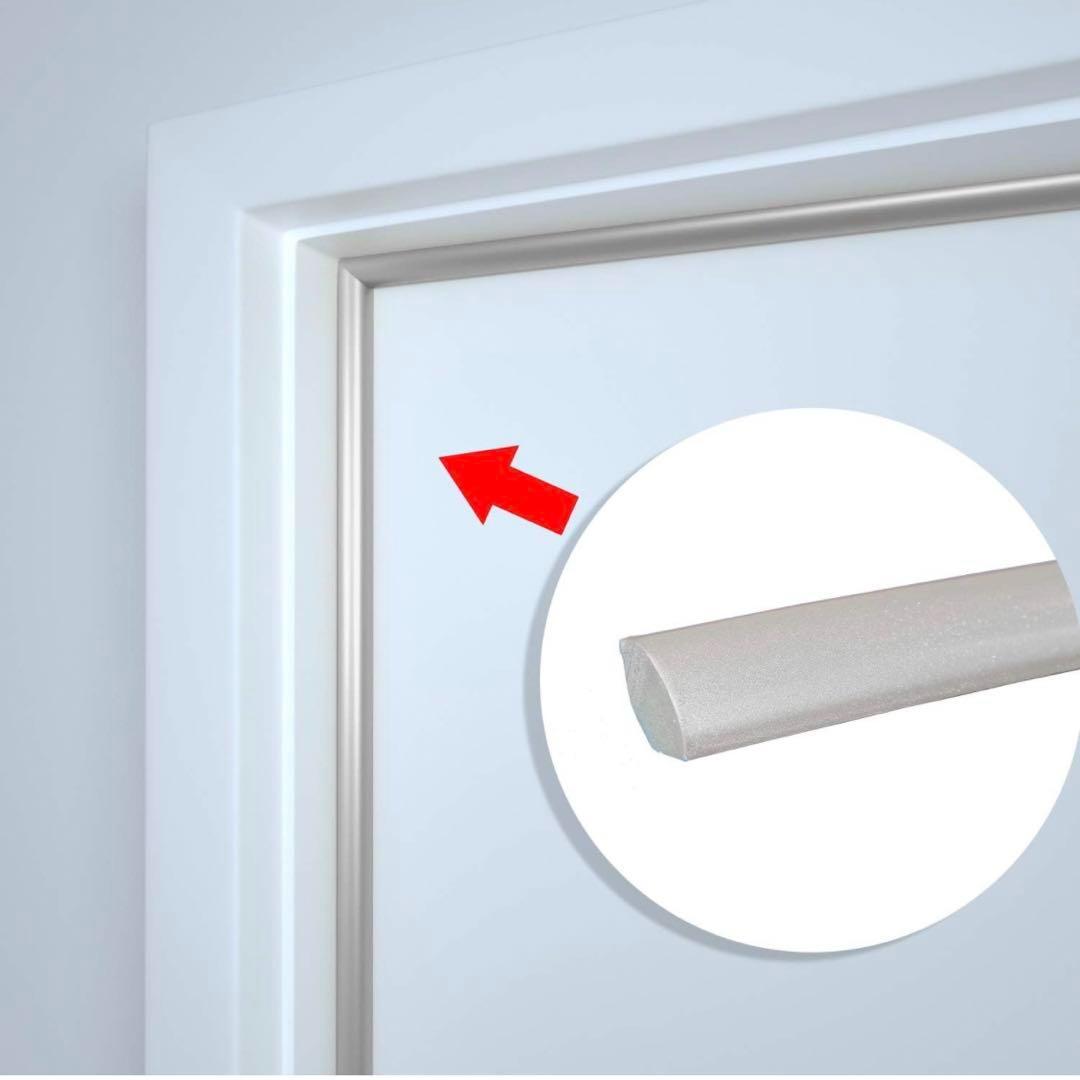 柔軟トリム モールディング コーキングストリップ 自己粘着 5m 防水 シルバー