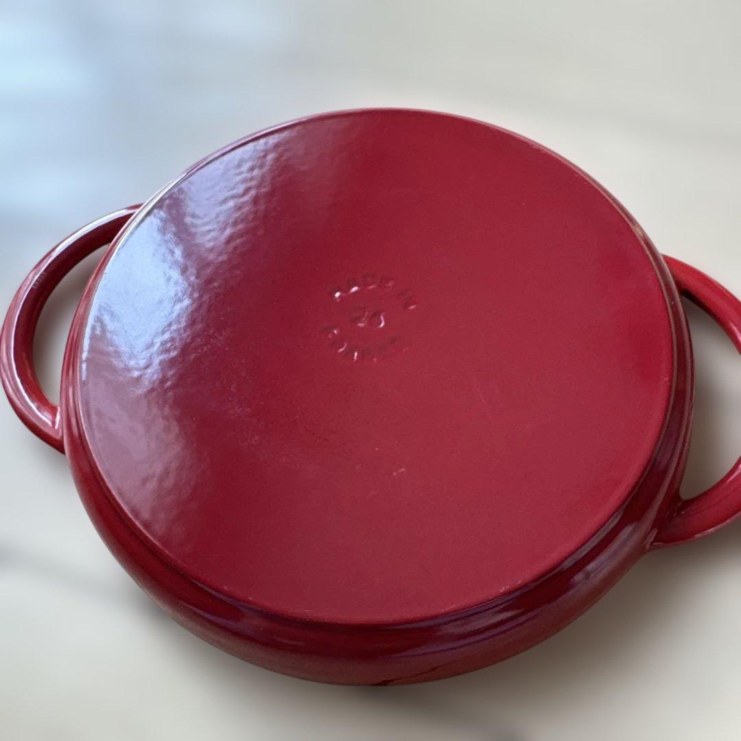 STAUB ピュアグリル ラウンド チェリー 26cm /レッド グリルパン