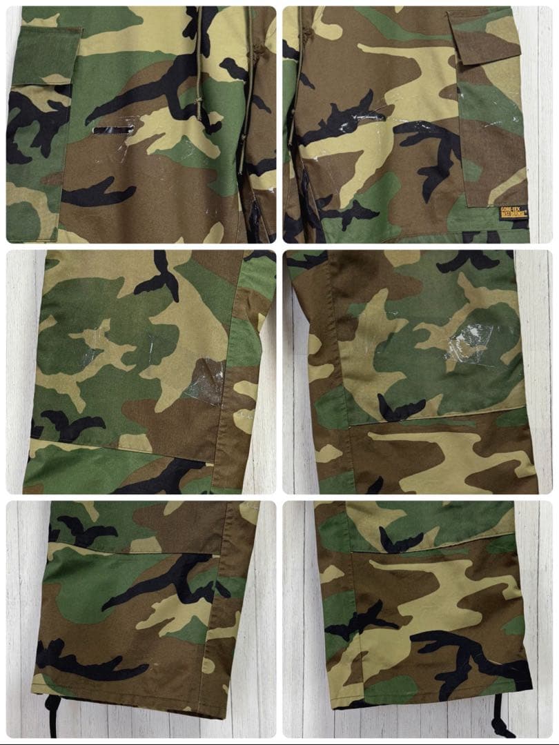 アメリカ軍　米軍　実物　ゴアテックス　オーバーパンツ　ミリタリーカーゴ　迷彩　M