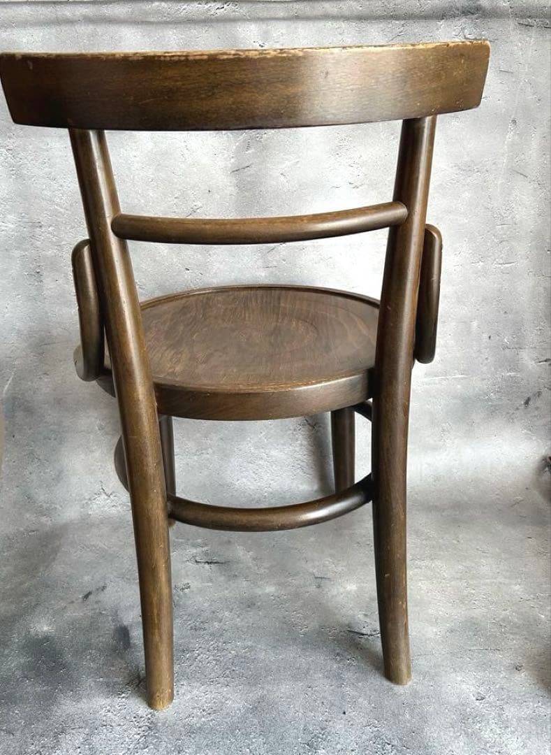【希少】アンティーク ベントウッドチェア 曲げ木 椅子 カフェチェア チェコ製風