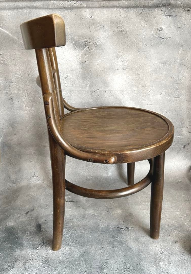 【希少】アンティーク ベントウッドチェア 曲げ木 椅子 カフェチェア チェコ製風