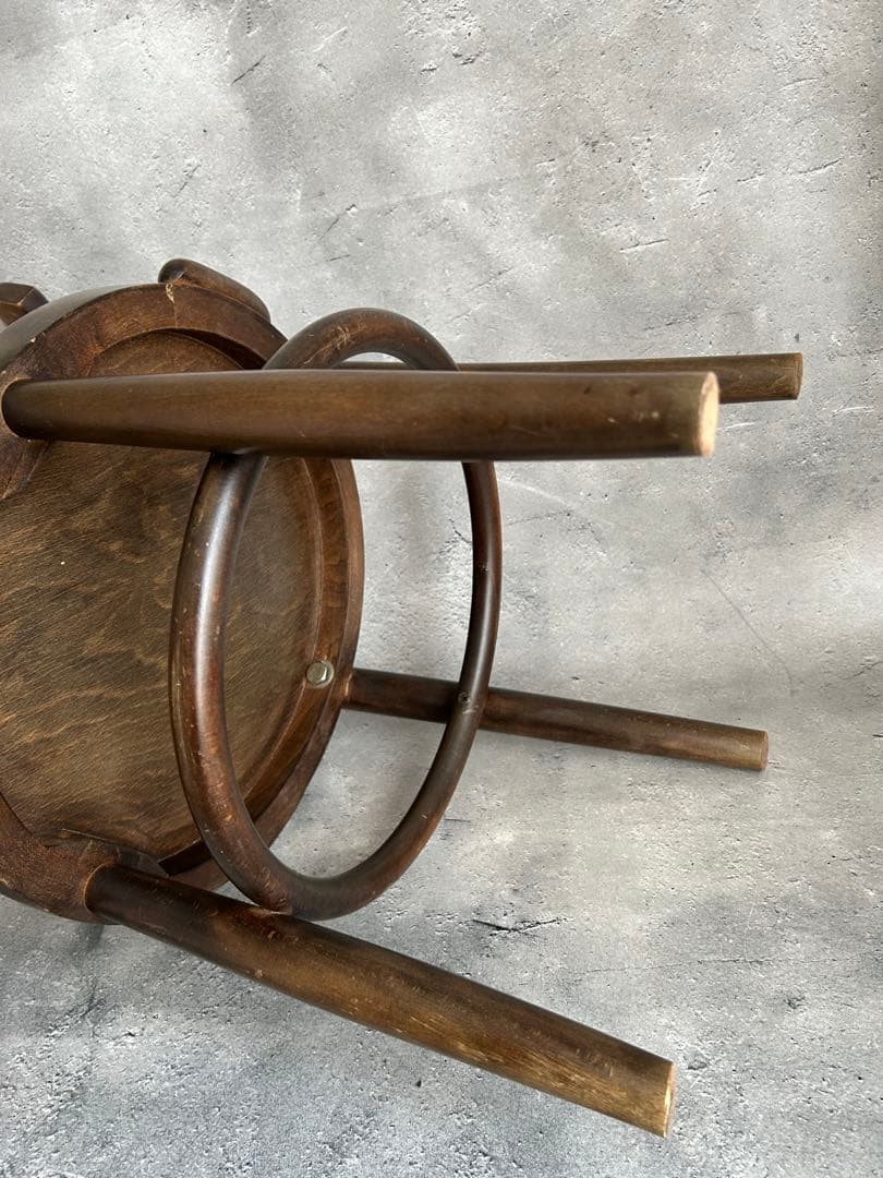 【希少】アンティーク ベントウッドチェア 曲げ木 椅子 カフェチェア チェコ製風