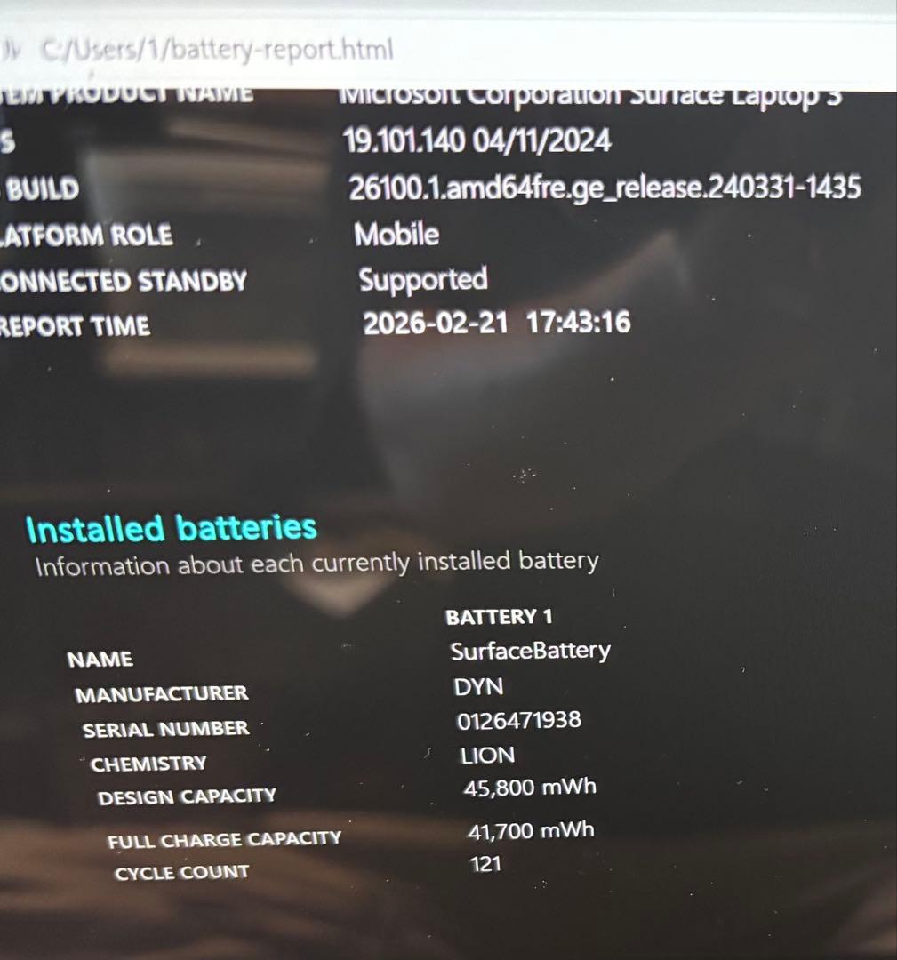 Windowsノート本体 Microsoft Surface Laptop 3 1868 office