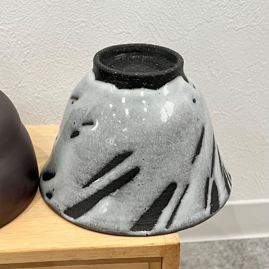 未使用 萬古焼 清水醉月 潤 潮 3代 碗揃 3個セット 木箱 醉月陶苑　酔月