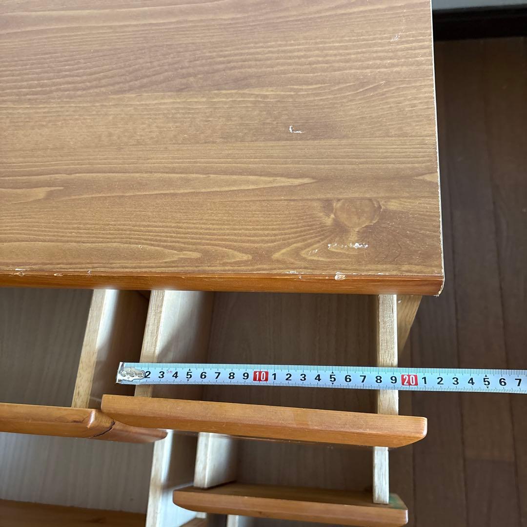 木製チェスト 幅違いの3段の引き出し付き　昭和レトロ