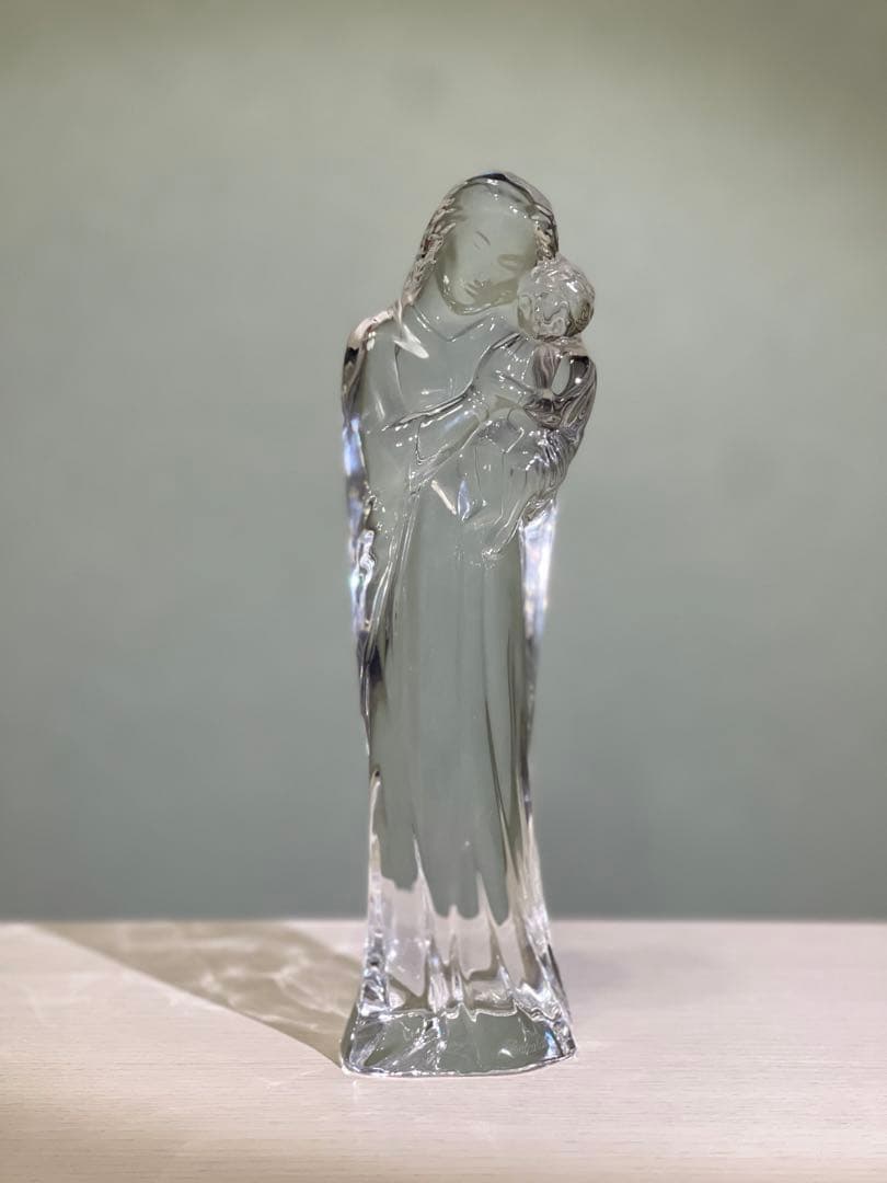 バカラ　マリア像　クリスタル 母子像 置物