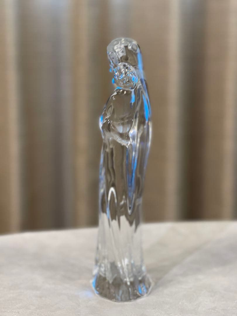 バカラ　マリア像　クリスタル 母子像 置物