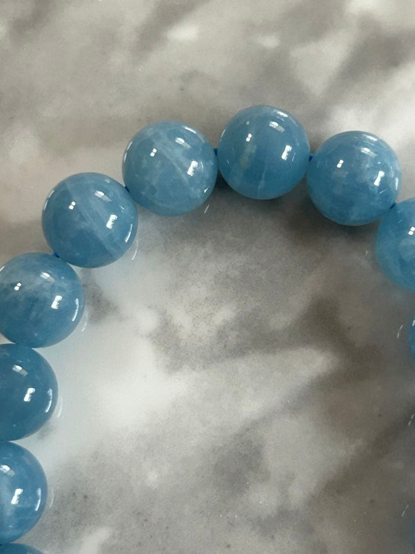 アクアマリンブレスレット12ミリ