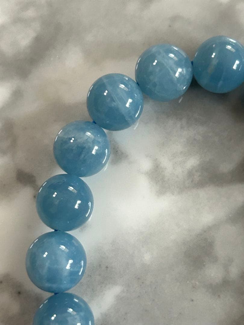 アクアマリンブレスレット12ミリ