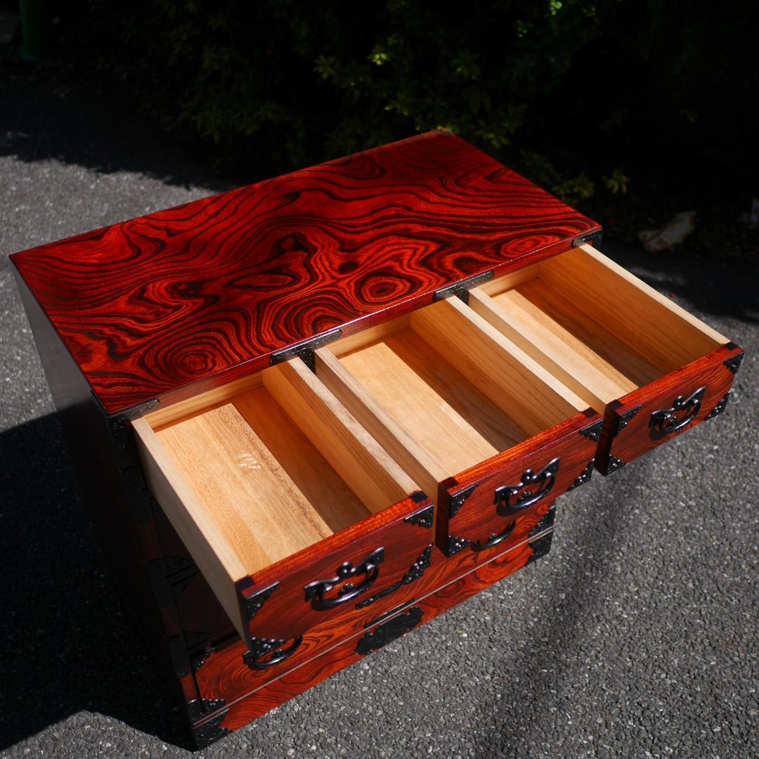 岩谷堂箪笥 ４段6杯 整理箪笥 w85 d45.5 h85cm 民芸家具