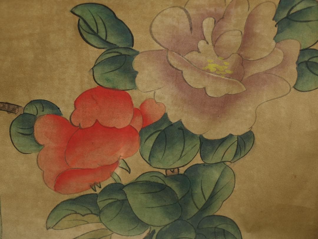 骨董市仕入れ品　中国清時代の掛軸　肉筆保証BD090A2-4